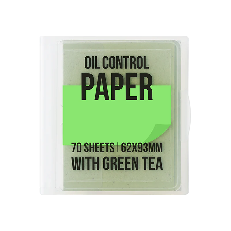 AMORE BASIC Green Tea Oil Control Paper 70 Sheets for Face - Image 2