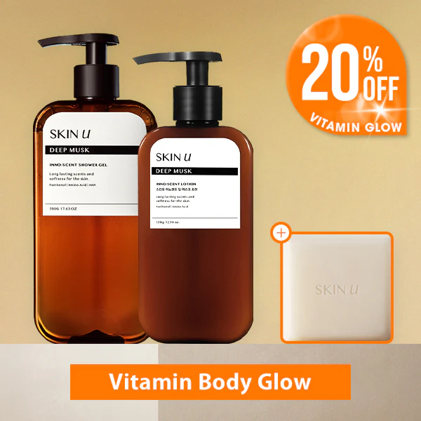 [Vitamin Body Glow] SKIN U INNO:SCENT Deep Musk Shower-gel 500g, Lotion 350g - Image 2